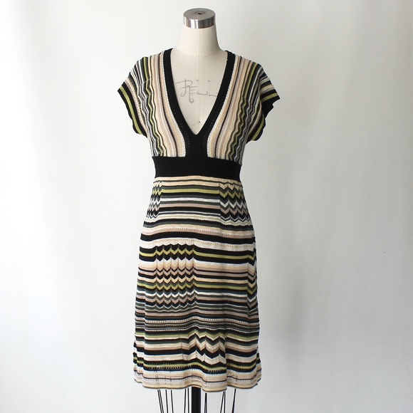 Missoni Dresses & Skirts - Missoni Zigzag Knit Empire Waist Short Dress